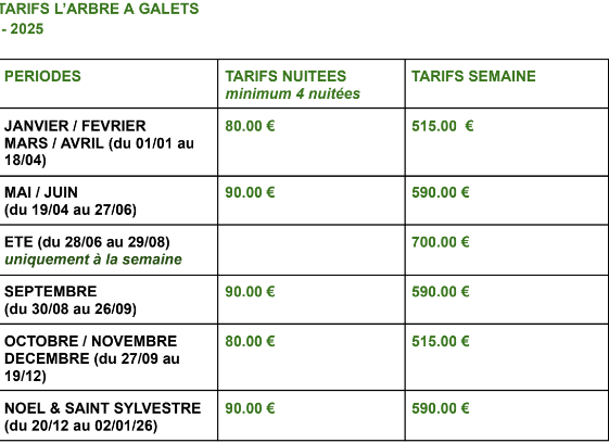 tarifs arbre à galets